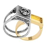 Homoyoyo Herren Geheimfach Ring Aus Legierung Retro Gothic Stil Langlebig Und Verschleißfest Coole Herrenringe Für Festival Und Party