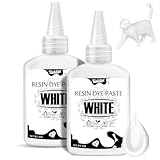 Weiß Epoxidharz Farbe Paste, 170g Hochkonzentrierte Weiße Epoxid Harz Farben Pigment für Harz Zellen, Ozean Wellen, Malerei, Untersetzer, Weiß Epoxy Resin Farbe UV Harzs Farbpaste für Harzkunst