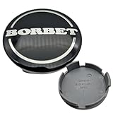 1x Original Borbet Felgendeckel 5348 | Nabendeckel Nabenkappe Schwarz Glanz Silber Center Cap 56mm 55mm