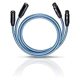 OEHLBACH Series 2 X - High-End Audiokabel mit XLR-Stecker (Made in Germany, HPOCC, für CD-Player, Vor-/Endstufe) - 2 x 1 Meter blau