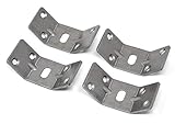 Design61 4er Set Winkelbeschlag Tischbein Tischbeschlag Stahl 75 x 34,5 mm