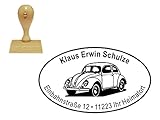 Stempel Motivstempel Adressenstempel « deutsches KULTAUTO » mit persönlicher Adresse und Motiv - Firmenstempel - Auto KFZ Oldtimer