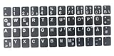 Kompatibel mit Medion Akoya P8612 DEUTSCHE Tastaturaufkleber- schwarz MATT 48 Tasten 1,1 cm x 1,3 cm Tastatur Aufkleber Selbstkleben