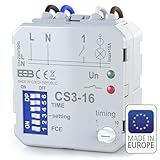 Elektrobock CS3-16 16 Amp Multifunktions Nachlaufrelais Unterputz, 2000 W