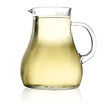 Stölzle Oberglas Salzburg Karaffe Wasserkrug Weinkrug Spiraloptik 6x1l, 1 Stück, spülmaschinenfest, hochwertige Qualität
