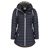 Dry Fashion Damen Polyurethan-Mantel Danzig gesteppt - Outdoor-Jacke wind- und wasserdicht in Navy Größe 46