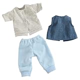 HABA Kleiderset Tiger – Puppenkleidung-Set, T-Shirt mit Weste & Hose, für 30 cm Puppen, Mehrfarbig, ab 18 Monaten – 2011862001