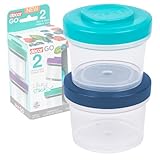 Décor Go Click & Snack Tub Medium 150 ml 2 Pack | auslaufsichere Frischhaltedose | BPA-frei | Spülmaschinen-, gefrier- und mikrowellengeeignet | 2 Stück