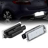OZ-LAMPE LED Kennzeichenbeleuchtung für Renault Vel Satis Twingo II Clio III IV Espace IV Laguna III II Phase II Master II Megane II III, Kennzeichen mit Canbus, Nummernschildbeleuchtung LED 2 Stücke