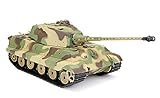 ES-TOYS RC Panzer Deutscher Königstiger - Henschelturm 1:16 Heng Long mit Rauch und Sound, Stahlgetriebe + 2,4Ghz -V7.0