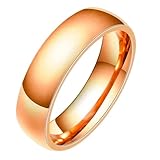 Calefee Ringe für Damen Verlobungsring, Ring Herren Edelstahl Personalisiert Bandring Breit 5 mm Breit, gr. 67
