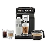 De’Longhi Eletta Explore - Perfetto Kaffeevollautomat mit LatteCrema-Milchaufschäumer, 50 Getränke inklusive Cold Brew auf Knopfdruck, farbiges Touch-Display, Dunkelgrau (ECAM452.67.G)
