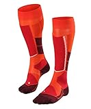 FALKE Damen Skisocken ST4 Wool, Wolle, 1 Paar, Orange (Samba Orange 8182), 37-38