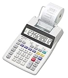SHARP Druckender Tischrechner EL-1750V (großes 12-stelliges LC Display, schwarz rote Druckfarben) Weiß