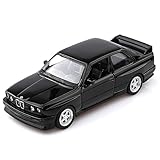 TOKAXI 1/36 Maßstab BMW M3 Diecast Modellautos, Rückziehfahrzeuge 1987 BMW E30 Spielzeugautos, Autos Geschenke für Jungen und Mädchen (Schwarz)