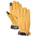 Timberland Winter Hill Herren Touchscreen Handschuhe Leder 0A65ST, gelb, M