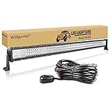 Willpower LED Arbeitsscheinwerfer Bar 52 Zoll 132cm 675W LED Scheinwerfer 12V 24V mit Kabelbaum Flutlicht Reflektor Combo Arbeitslicht Zusatzscheinwerfer für Auto Offroad Traktor SUV UTV ATV