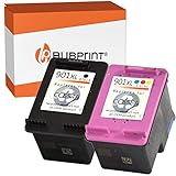 Bubprint Kompatibel 2 Druckerpatronen als Ersatz für HP 901 XL für OfficeJet 4500 Wireless J4500 J4524 J4535 J4540 J4545 J4550 J4580 J4600 J4585 J4624 J4660 J4680 J4680C Schwarz und Dreifarbig
