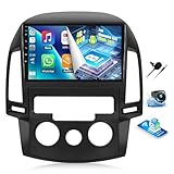 OiLiehu 6+128G 8 Kern Android 13 2Din Radio Carplay Android Auto für Hyundai I30 2006-2011 Autoradio Mit Bildschirm 9 Zoll mit Mirror Link Bluetooth GPS FM RDS WiFi SWC DSP/EQ + Rückfahrkamera