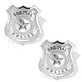 2 Stück Polizeimarke Polizei Abzeichen Metall Polizei Abzeichen Polizisten