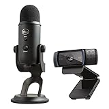 Blue Microphones Yeti und Logitech C920 HD Pro – Webcam-Mikrofon-Set für eine professionelle Präsentation in Bild und Ton für Videokonferenzen, die Arbeit zu Hause, Zoom, PC und Mac