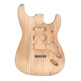 Unvollendeter E-Gitarren-Korpus, Paulownia-Holz-Gitarren-Korpus, Gitarren-DIY-Zubehör, Leichtes E-Gitarren-Korpus-Ersatzset Im Absatz für SSH-Gitarre