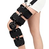ZENSTEEL Knieschiene Stabilisierung ROM Post-Op, Scharnier Kniestütze für die Wiederherstellung Stabilisierung für Männer und Frauen (Zusätzlicher Schultergurt)