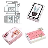 Sredwtk Boxen Stanzschablonen Schachteln Geschenkbox, Box Cutting Dies Schablone Schneidebrett aus Metall für Scrapbooking, Fotoalbum, Karte, Papier Dekoration, Geschenk (1)