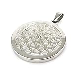 Blume des Lebens Magnet Kettenanhänger Flower of Life mit Swarovski Eiskristall Energetix 4you 2792 handgearbeitete Unikate inkl. Kette