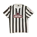 FC St. Pauli T-Shirt, Remake des Aufstiegstrikots 2001, 100% Baumwolle, Brustdruck, Ärmelaufnäher (DE/NL/SE/PL, Alphanumerisch, L, Regular, Regular, Braun Weiß, FC St. Pauli)