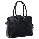 BACCINI Business-Tasche Rosaria aus Premium Leder I Laptoptasche für Damen 13 Zoll Laptop-Fach I Aktentasche schwarz handgefertigt