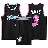 2-Teiliges Kinder/Erwachsene Basketball Jersey,Kinder/Erwachsener Basketball Jersey & Basketball Shorts,Kinder/Erwachsener ärmelloses Atmungsaktives Basketball T-Shirt Weste und Shorts Schwarz L