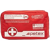Petex 43930012 Verbandtasche Inhalt nach DIN 13164, rot