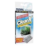 Fluval Clear X Filter Pads, gegen Phosphat, Nitrit und Nitrat, für alle Filterarten geeignet, 4er Pack, 1 Pad behandelt 60l