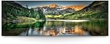 Leinwandbild 150x50 cm Panorama XXL - Hochwertiger Kunstdruck auf Leinwand - Landschaftsbild Berge & Meer - Wandbild für Wohnzimmer, Schlafzimmer, Büro - Natur Deko Bild