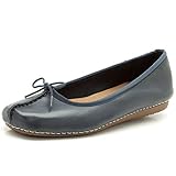 Clarks Damen Freckle Ice Ballerinas, Blau, 39 EU