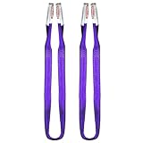 PONSA - Hebeband - Hochwertiger Hebegurt aus Polyester mit Patentiertes System PONSAGARD, mit Abrieb - und Schnittschutz - Sicher Rundschlinge - EN 1492-1 (1000 kg / 1 Tonne / 3 Meter (Pack 2 STK.))