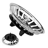 2 in 1 Stöpsel Siebkörbchen Ø 80mm passend für IKEA ATLANT Siphon DOMSJÖ Spülbecken Ersatzteile Dichtung Dichtungsring 402.805.60 (1 Stück)