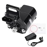 Cozyel Nähmaschinenmotor mit Fußpedal, 180W 10000RPM Nähmaschinen Fußschalter Mit Motor Nähpedal Regler Nähmaschinen Ersatzteile Drehung Gegen den Uhrzeigersinn, für Haushaltsnähmaschinen, Schwarz