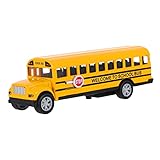 TOYANDONA Schulbus Spielzeug Modell - Gelb Zurückziehen Spielfahrzeug - Auto Für Kinder, Orange, 13x4cm