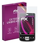 atFoliX Glasfolie kompatibel mit HP iPaq 214 Panzerfolie, 9H Hybrid-Glass FX Schutzpanzer Folie