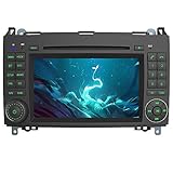 AWESAFE Autoradio mit Navi für Mercedes-Benz A Klasse/B Klasse/Vito/Viano/Sprinter Unterstützt DAB+ Bluetooth CD DVD RDS Radio 2 Din 7 Zoll Bildschirm