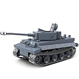 Finger Rock Tiger Panzer Klemmbausteine WWII Armee Spielzeug,1:32 503 Teile Militär Leichter Panzer Modell Kampfwagen Bausteine mit Waffen Ausgestattet Geschenke Für Erwachsene Jugendliche