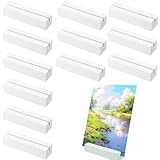 FeiOne 12 Stück Weiß Kartenhalter Holz, tischkartenhalter, postkartenhalter, menükartenhalter, fotohalter holz für Heim, Kaffeebar, Laden, Hochzeits und Postkarten