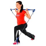 Gymstick Gymnastik Stab, Fitness, Widerstand inkl. Tragetasche, Mittel, Blau