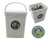 mucHome Waschpulver Box mit Henkel, Waschmittel Behälter für Pulver, Pods etc. aus Kunststoff, Waschmaschine