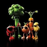 artissimo, Glasbild, 30x30cm, AG2058A, Küchenparty II, lustiges Küchenbild, Obst und Gemüse, Bild aus Glas, moderne Wanddekoration aus Glas, Wandbild Wohnzimmer modern