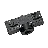 SLV Eutrac 3-Phasen Stromschienenadapter | Hochvolt-Stromschiene, Aufbau-Schiene, Stromschienen-System |schwarz, inkl. Montagezubehör