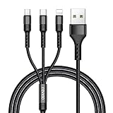 RAVIAD Multi USB Ladekabel 1.2M Nylon 3 in 1 Mehrfach Ladegert Kabel Micro USB Typ C Ladegerät Kabel für Android Galaxy S9 S8 S7 A5 J5, Huawei P20, Honor, Oneplus, Sony, LG, Kindle