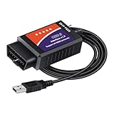 Forscan ELMconfig OBD2 Adapter - USB Scanner mit MS-CAN/HS-CAN Schalter - Professionelles OBDII Diagnose Scan Tool für Ford und Mazda